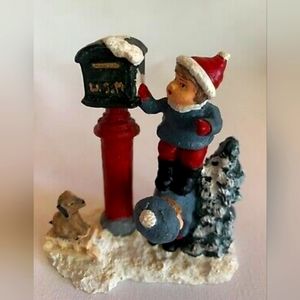Vintage Santas Best “Boys Mailing Letters to Santa” Figurine - in Box